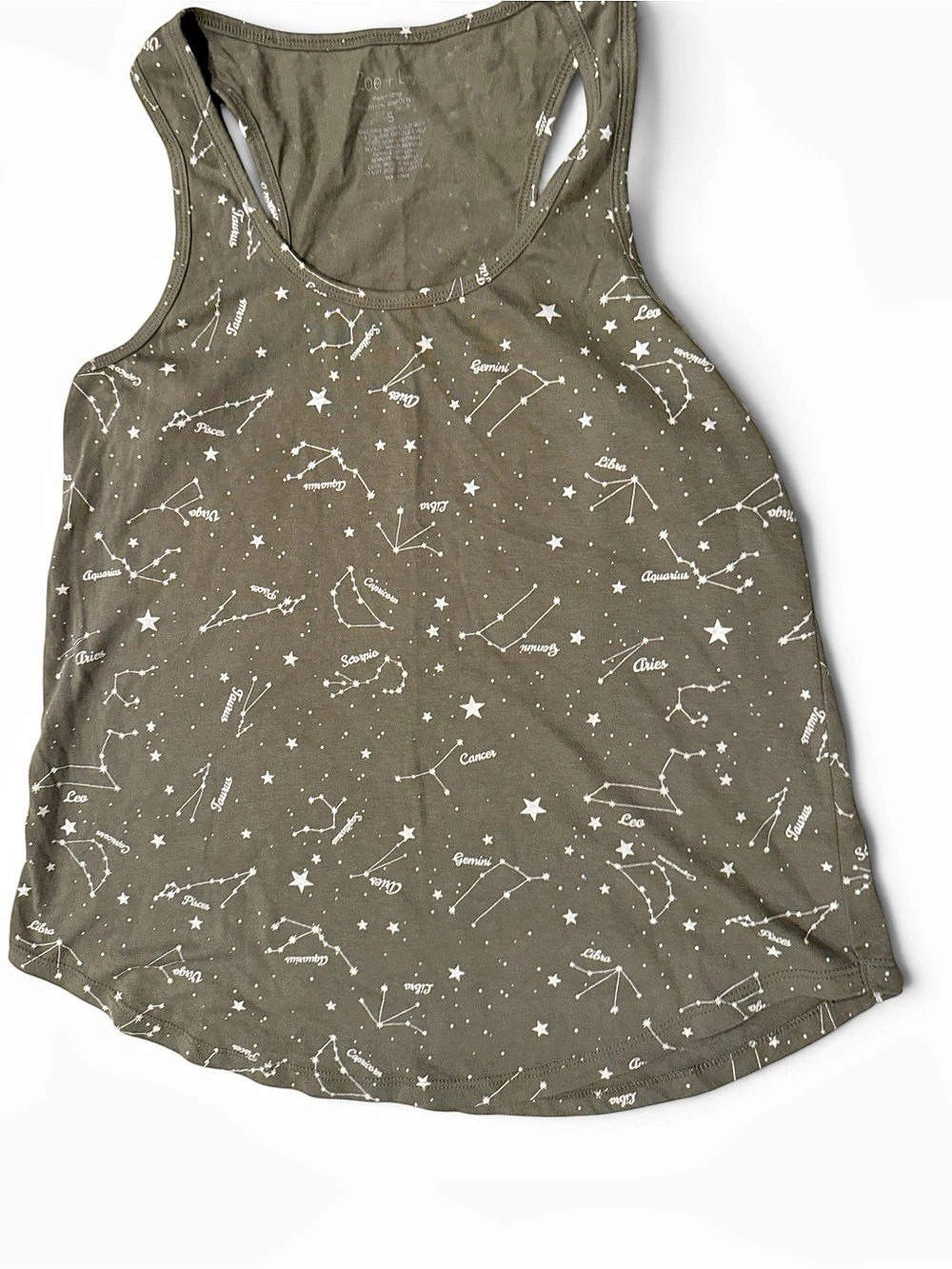 Women's Olive Green Constellation Tank Top